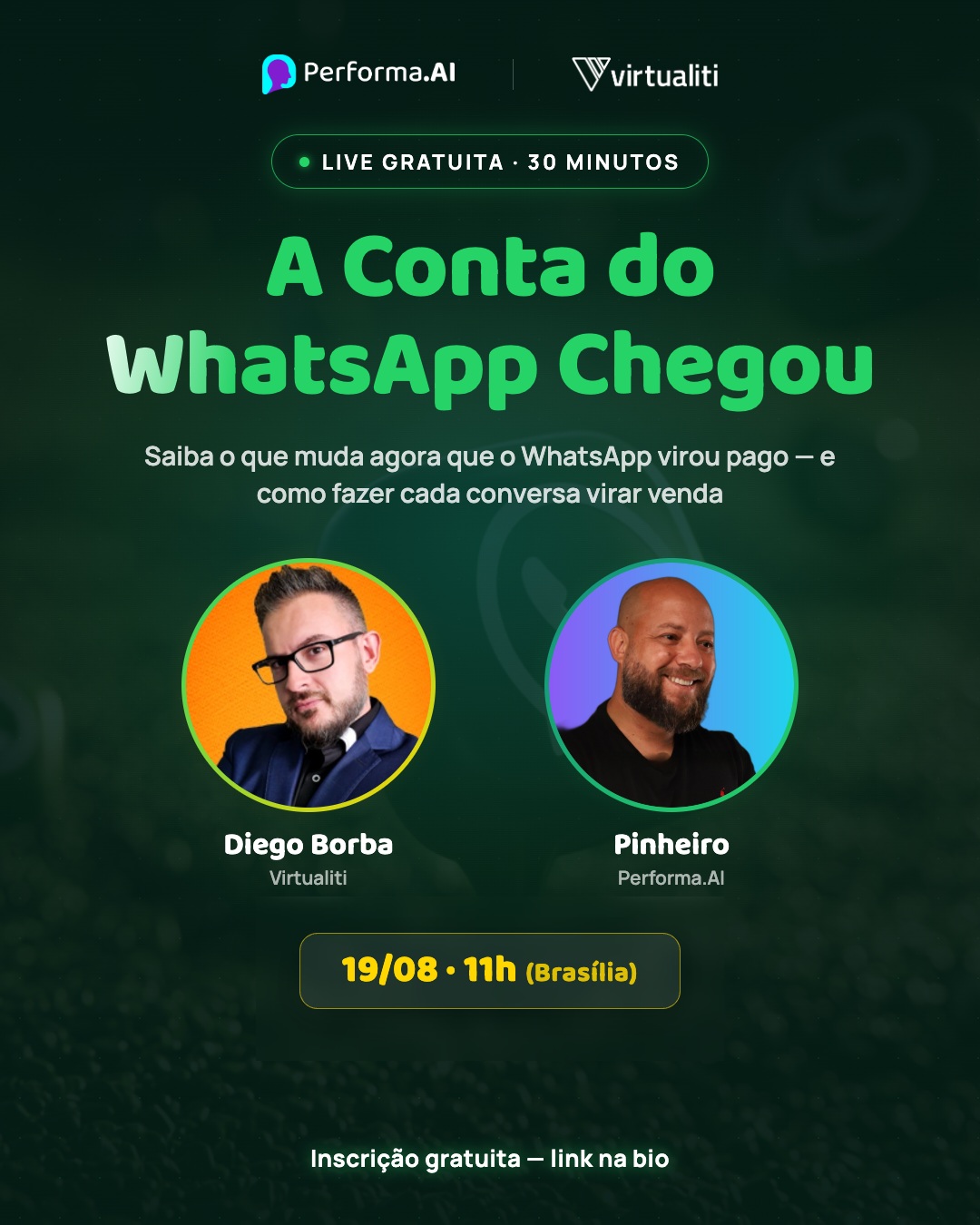 Imagem do post Hoje, responder um cliente no WhatsApp custa R$ 0,00